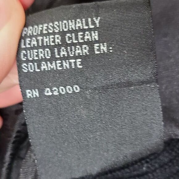 Jaclyn Smith Leather Jacket Ribbed Knit Size Large/L - Picture 13 of 15